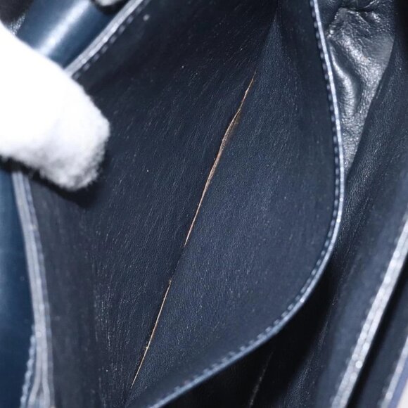 GUCCI Micro GG Canvas Shoulder Bag Navy Gold Auth ep8779 - Picture 13 of 16